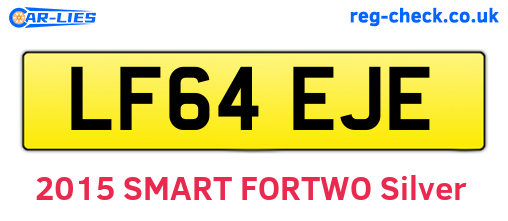 LF64EJE are the vehicle registration plates.