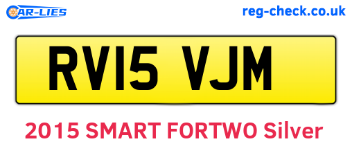 RV15VJM are the vehicle registration plates.
