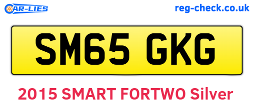 SM65GKG are the vehicle registration plates.