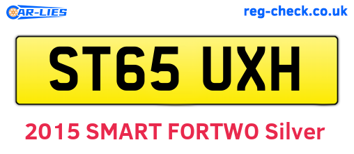 ST65UXH are the vehicle registration plates.