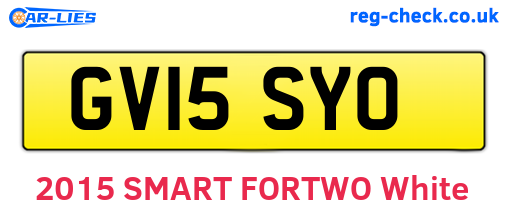 GV15SYO are the vehicle registration plates.