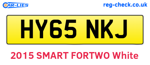 HY65NKJ are the vehicle registration plates.