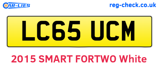 LC65UCM are the vehicle registration plates.
