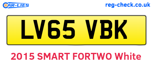 LV65VBK are the vehicle registration plates.
