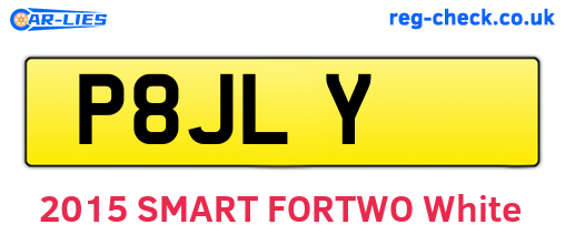 P8JLY are the vehicle registration plates.