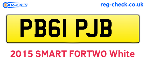 PB61PJB are the vehicle registration plates.