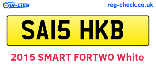 SA15HKB are the vehicle registration plates.