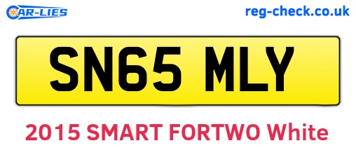 SN65MLY are the vehicle registration plates.