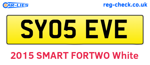 SY05EVE are the vehicle registration plates.