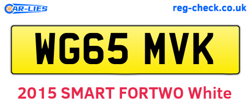 WG65MVK are the vehicle registration plates.