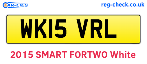 WK15VRL are the vehicle registration plates.