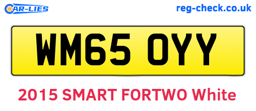 WM65OYY are the vehicle registration plates.