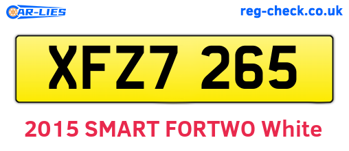 XFZ7265 are the vehicle registration plates.