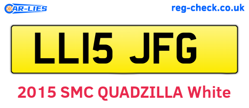 LL15JFG are the vehicle registration plates.