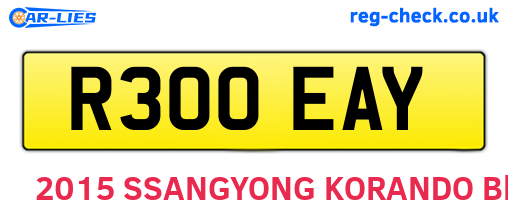 R300EAY are the vehicle registration plates.