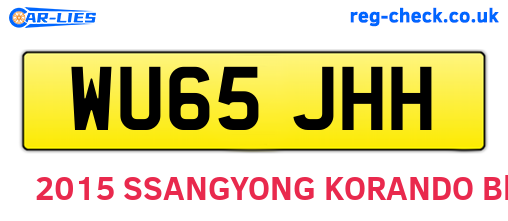 WU65JHH are the vehicle registration plates.