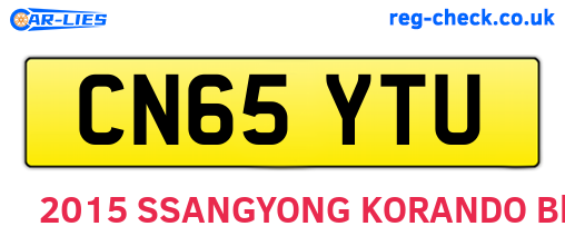 CN65YTU are the vehicle registration plates.