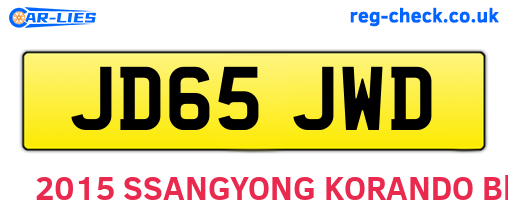 JD65JWD are the vehicle registration plates.
