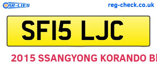 SF15LJC are the vehicle registration plates.