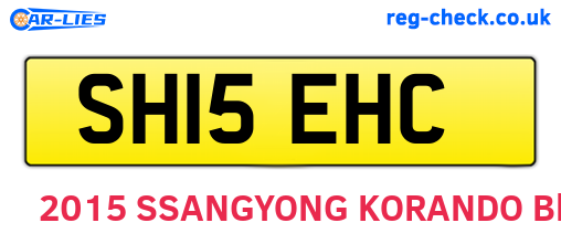 SH15EHC are the vehicle registration plates.