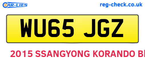 WU65JGZ are the vehicle registration plates.