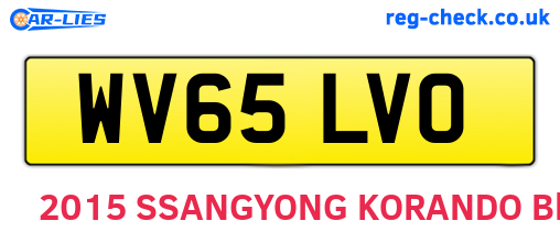 WV65LVO are the vehicle registration plates.