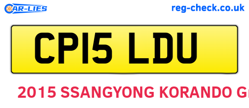 CP15LDU are the vehicle registration plates.