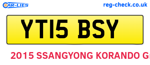 YT15BSY are the vehicle registration plates.