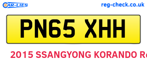 PN65XHH are the vehicle registration plates.