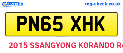 PN65XHK are the vehicle registration plates.