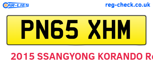 PN65XHM are the vehicle registration plates.