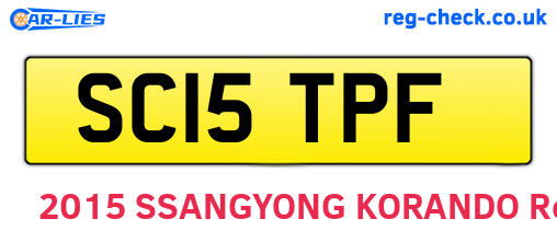 SC15TPF are the vehicle registration plates.