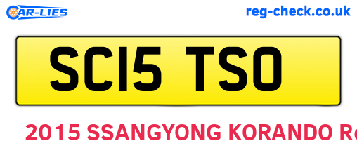 SC15TSO are the vehicle registration plates.