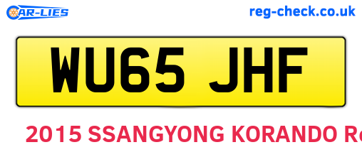 WU65JHF are the vehicle registration plates.