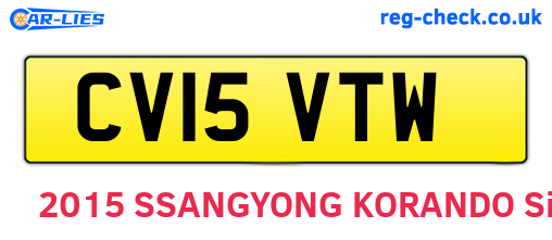 CV15VTW are the vehicle registration plates.
