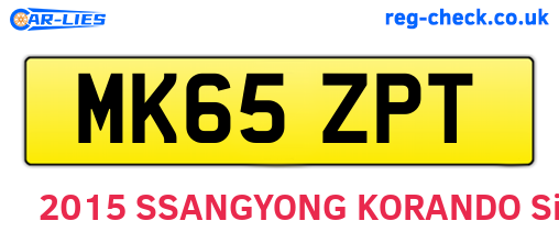 MK65ZPT are the vehicle registration plates.
