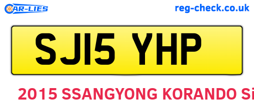 SJ15YHP are the vehicle registration plates.