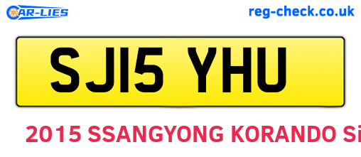 SJ15YHU are the vehicle registration plates.