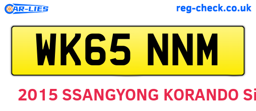 WK65NNM are the vehicle registration plates.