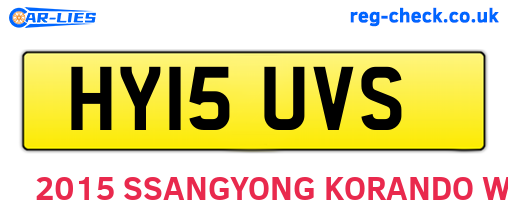 HY15UVS are the vehicle registration plates.