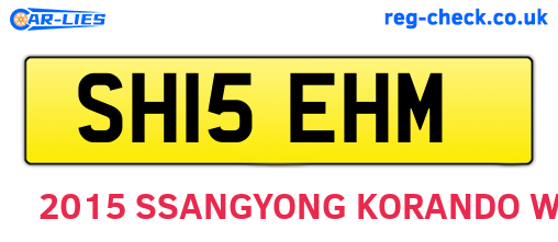SH15EHM are the vehicle registration plates.