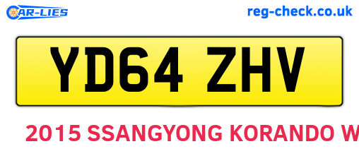 YD64ZHV are the vehicle registration plates.