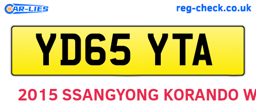 YD65YTA are the vehicle registration plates.
