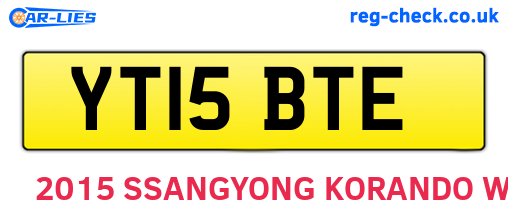 YT15BTE are the vehicle registration plates.