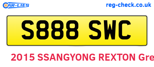 S888SWC are the vehicle registration plates.