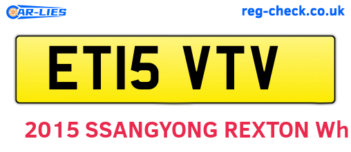 ET15VTV are the vehicle registration plates.