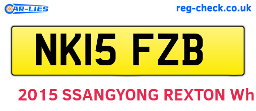 NK15FZB are the vehicle registration plates.