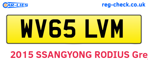 WV65LVM are the vehicle registration plates.