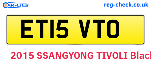 ET15VTO are the vehicle registration plates.