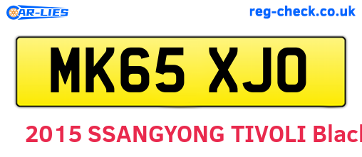 MK65XJO are the vehicle registration plates.